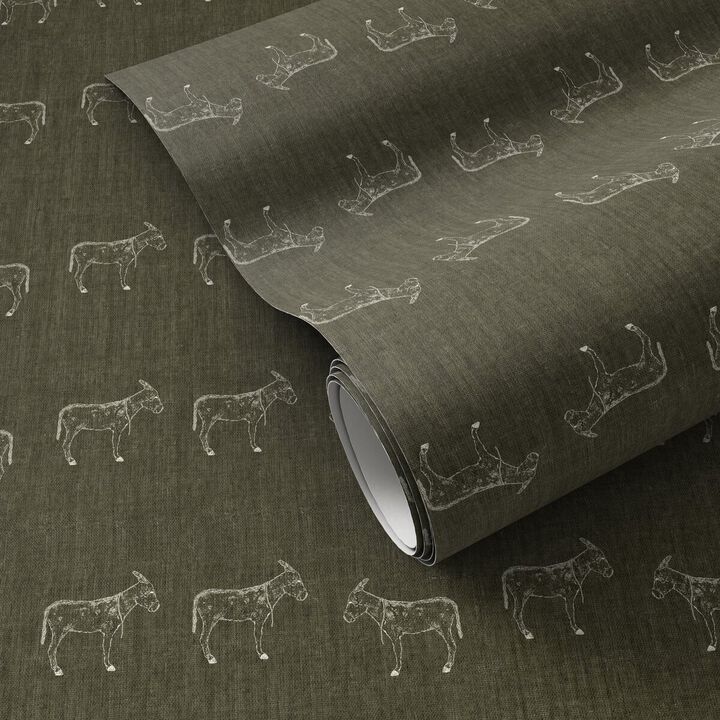 Burros Wallpaper by Paul Meyer - Burros Olive Night I