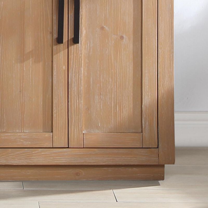 Altair 60 Double Bathroom Vanity in Light Brown with Mirror