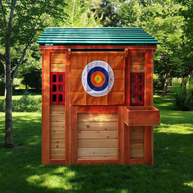 Wooden 4-in-1 Eco-Friendly Kids Game House