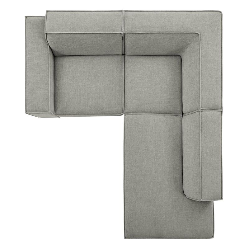 Restore 3-Piece Performance Fabric Upholstered Modular L-Shaped Sectional Sofa image number 6
