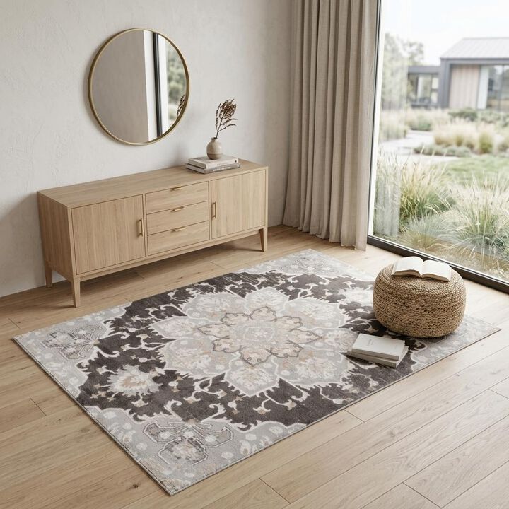HomeRoots Southwestern Distressed Area Rug