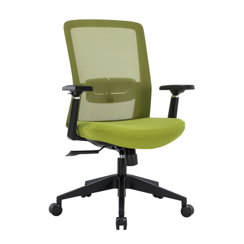 LeisureMod Ergonomic Office Chair Mid-Back Mesh Conference Chair Swivel Computer Chair With Adjustable Height and Armrests Ingram Series