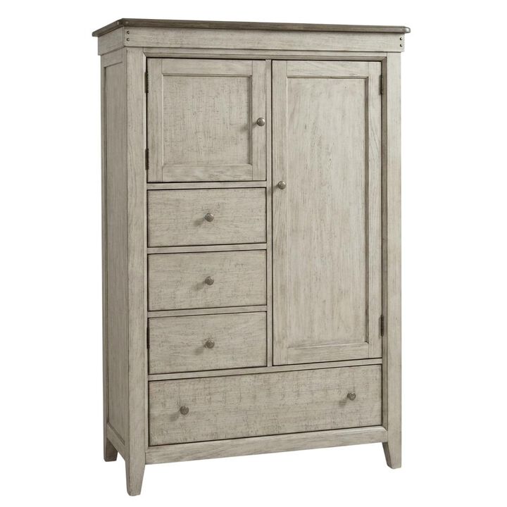 Liberty Furniture Door Chest - in Weathered Linen Finish w/ Dusty Taupe Tops