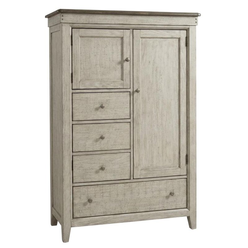 Liberty Furniture Door Chest - in Weathered Linen Finish w/ Dusty Taupe Tops image number 0