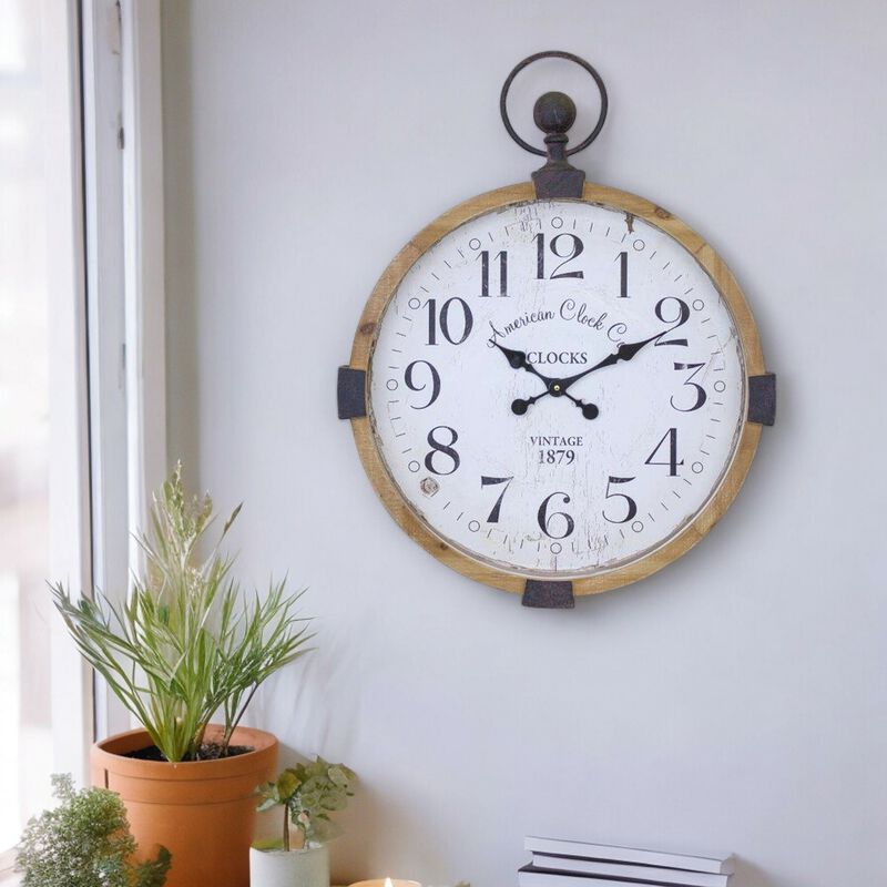 Wall Clock 30.5"D x 34"H MDF/Wood