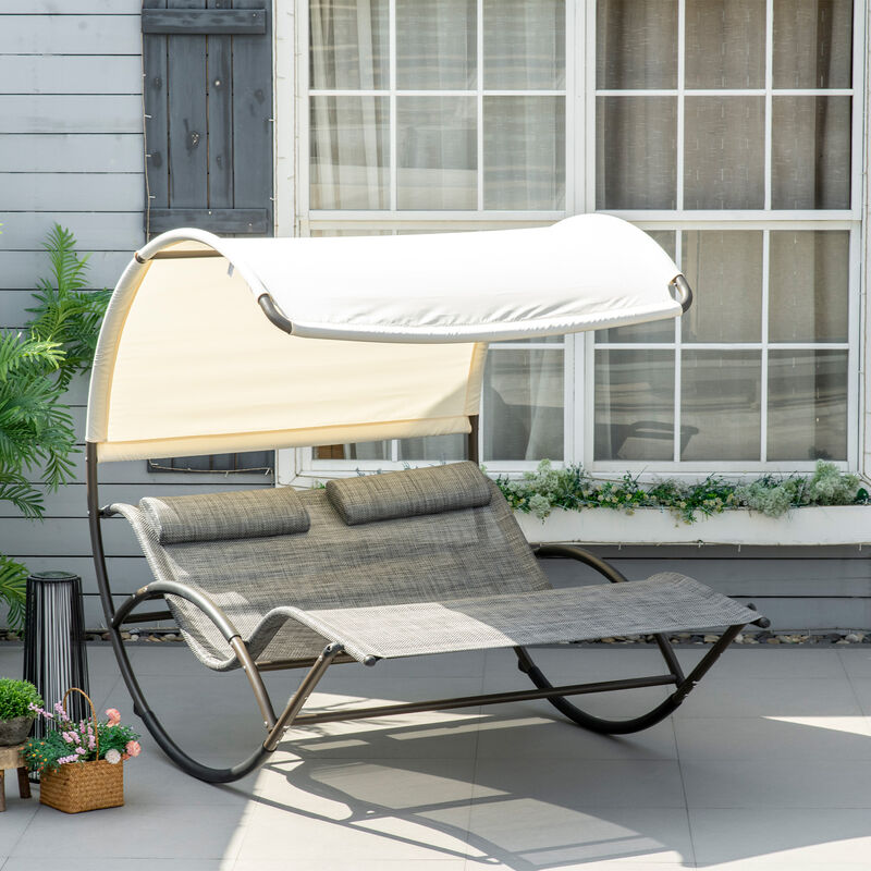 Hivvago Outdoor Chaise Daybed Rocking Chair for Two image number 1