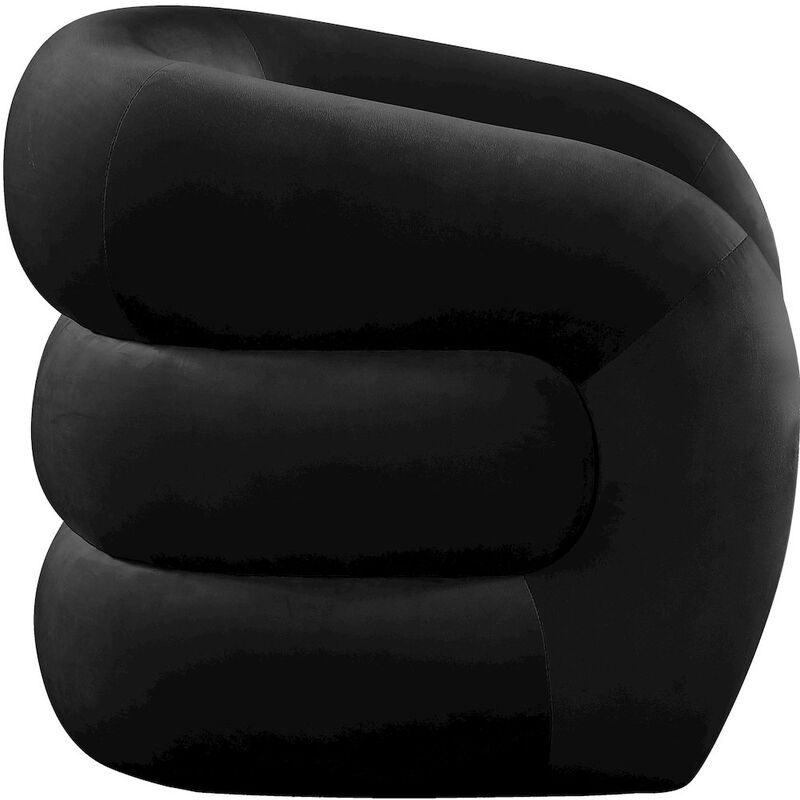 Meridian Furniture Roxbury Black Velvet Accent Chair