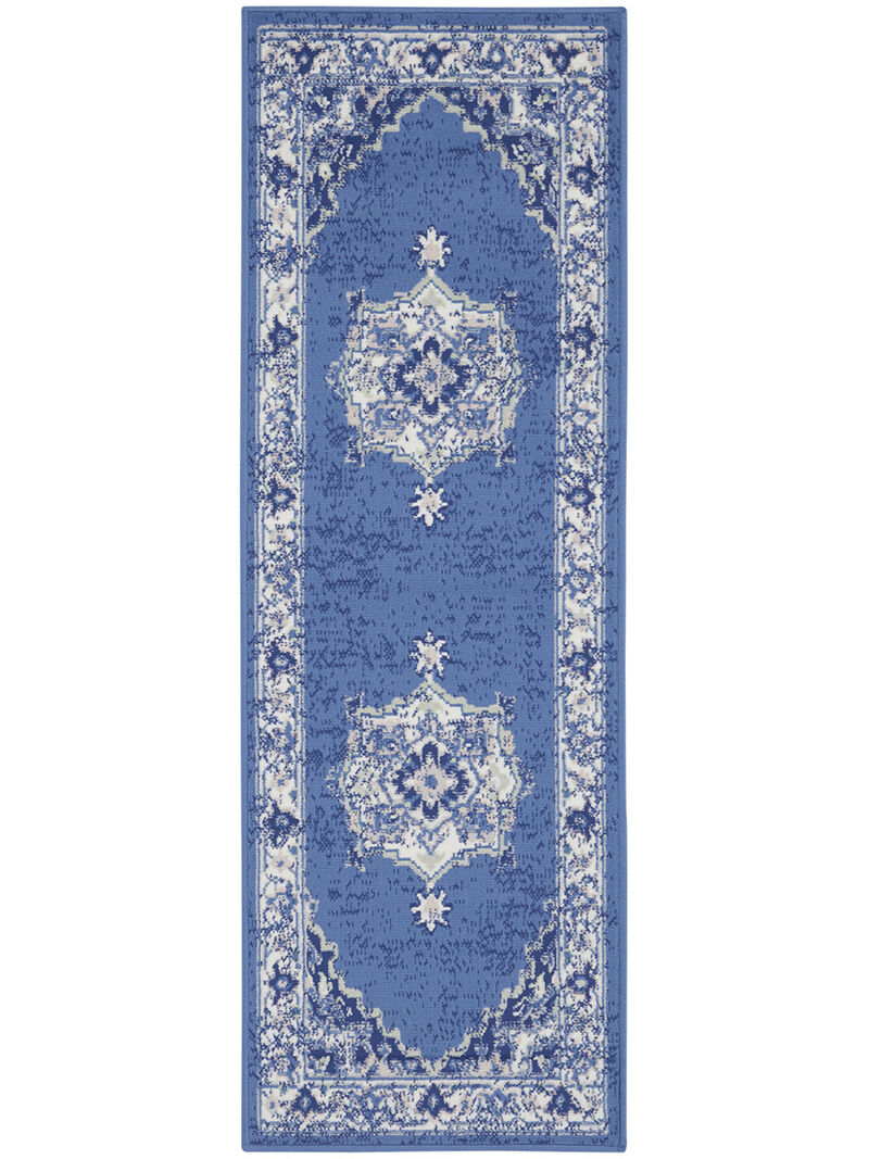 Whimsicle WHS03 Navy 2' x 8' Rug image number 0