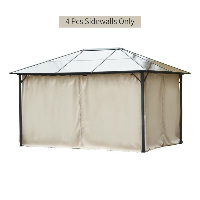 Hivvago Replacement Gazebo Walls 9.84' x 11.8' with C-Rings image number 7