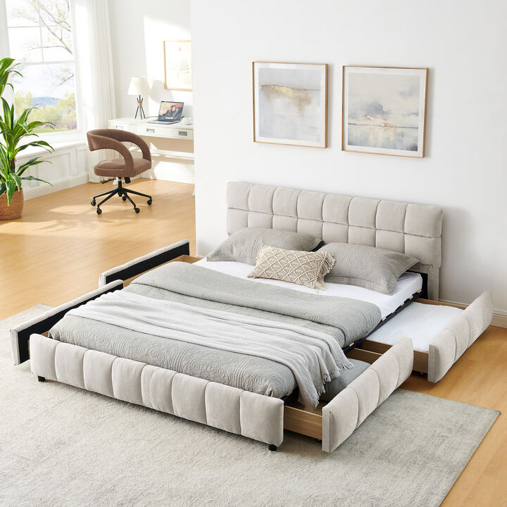 Wufgik Queen Size Upholstered Bed