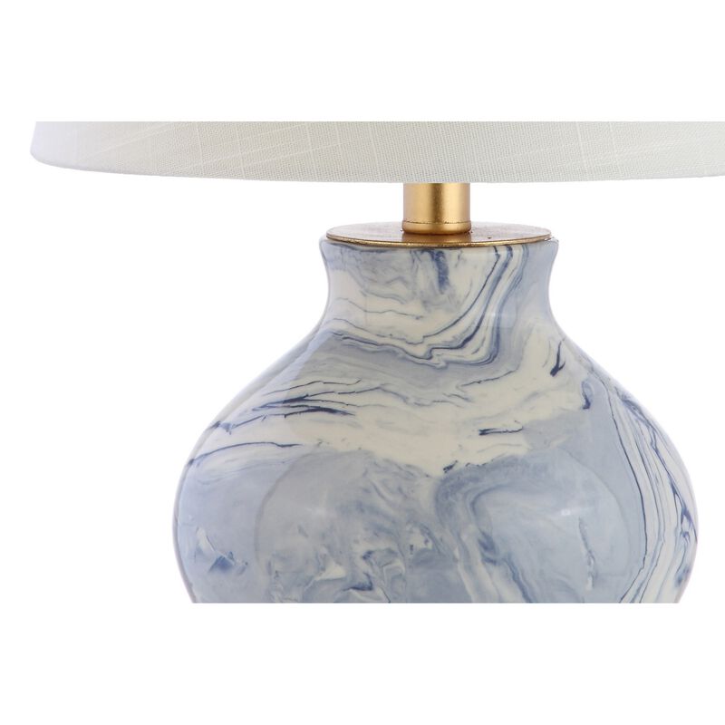 Holly Marbleized Ceramic LED Table Lamp