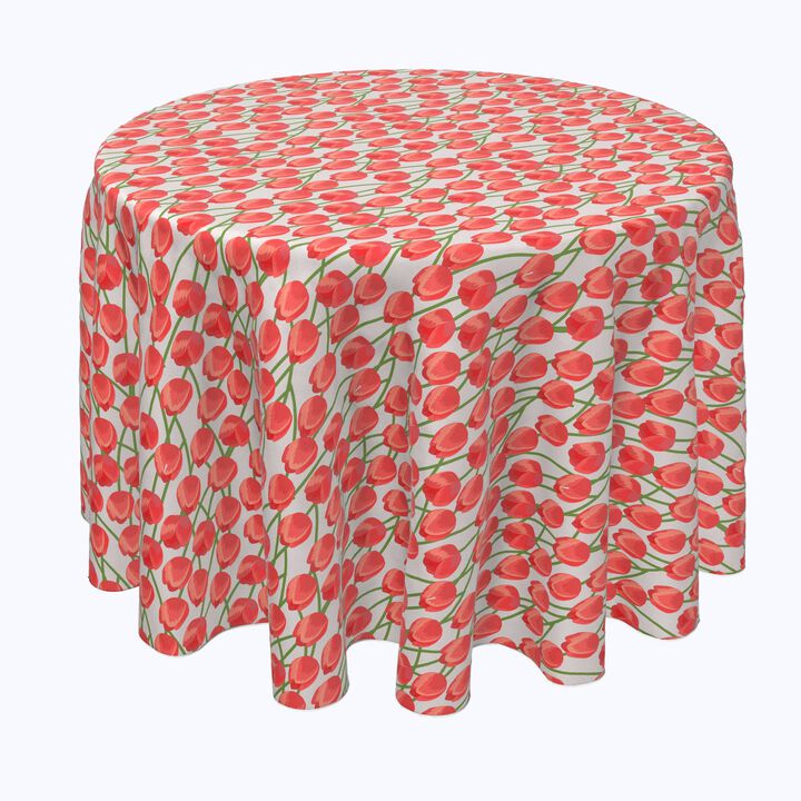 Fabric Textile Products, Inc. Round Tablecloth, 100% Polyester, Summer Tulip Time