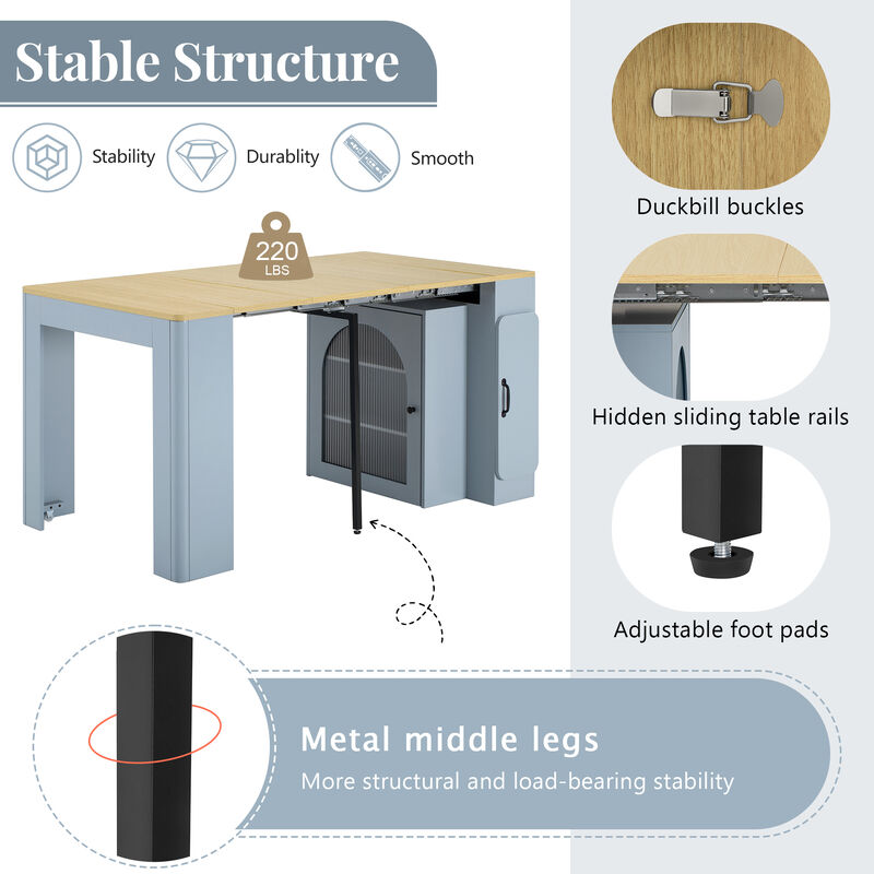 Merax Modern Extendable Dining Table: Versatile & Smart