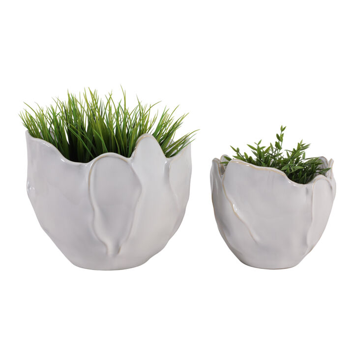 S/2 Flower Shaped Planters