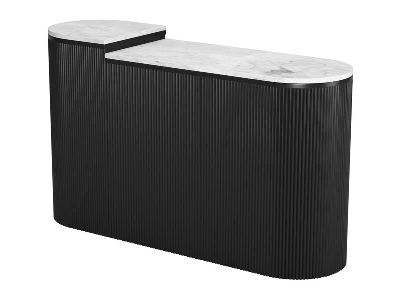 Ormara Console Table Set (2-Piece) White & Black