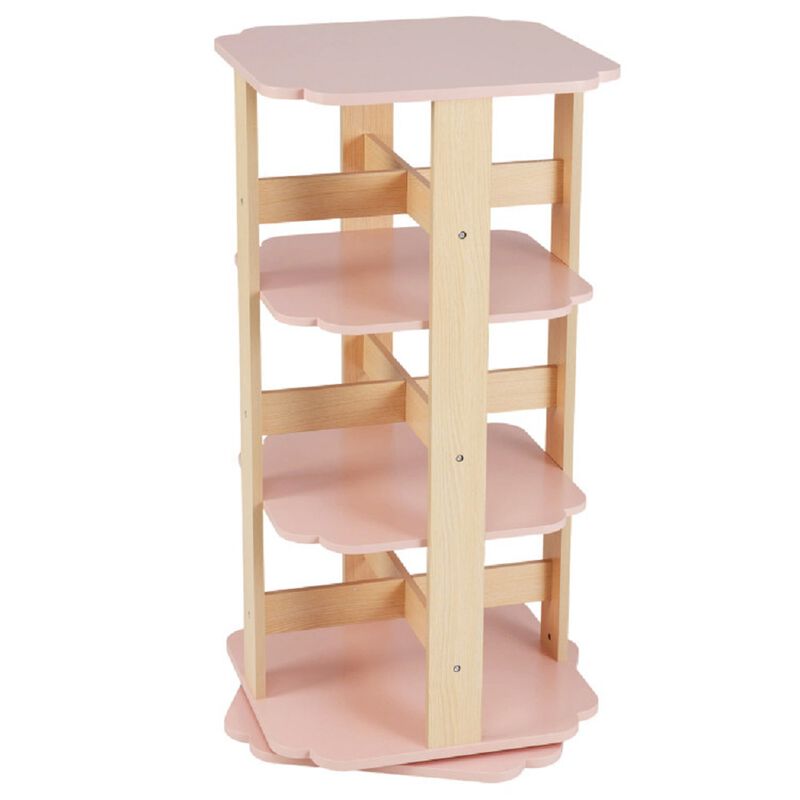 3-Tier Kids Corner Book Rack with 12 Compartments Pink