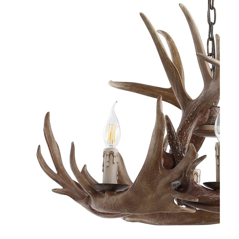 Nelle Adjustable Resin Antler Chandelier