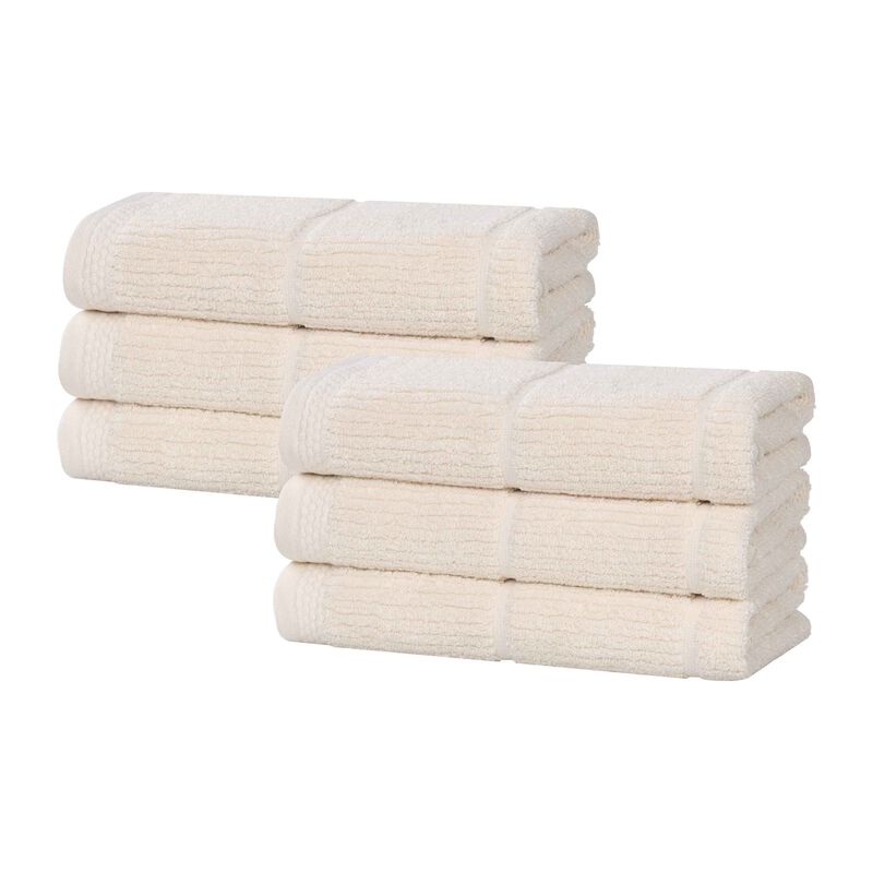 Soft Hand Towels Set of 6 in Smart Twist Viscose Cotton Blend image number 0
