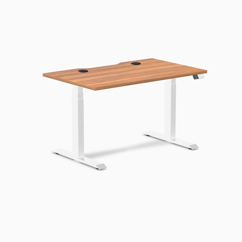 Desky Dual Scalloped Laminate Sit Stand Desk image number 0