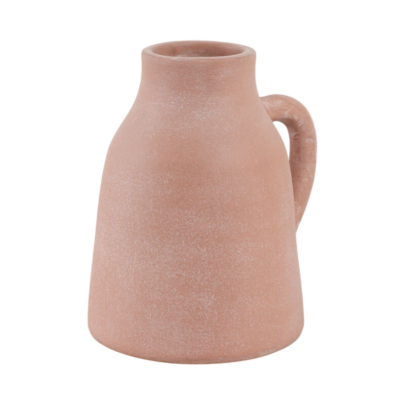 8x8" Terracotta Vase w/ Handle image number 2