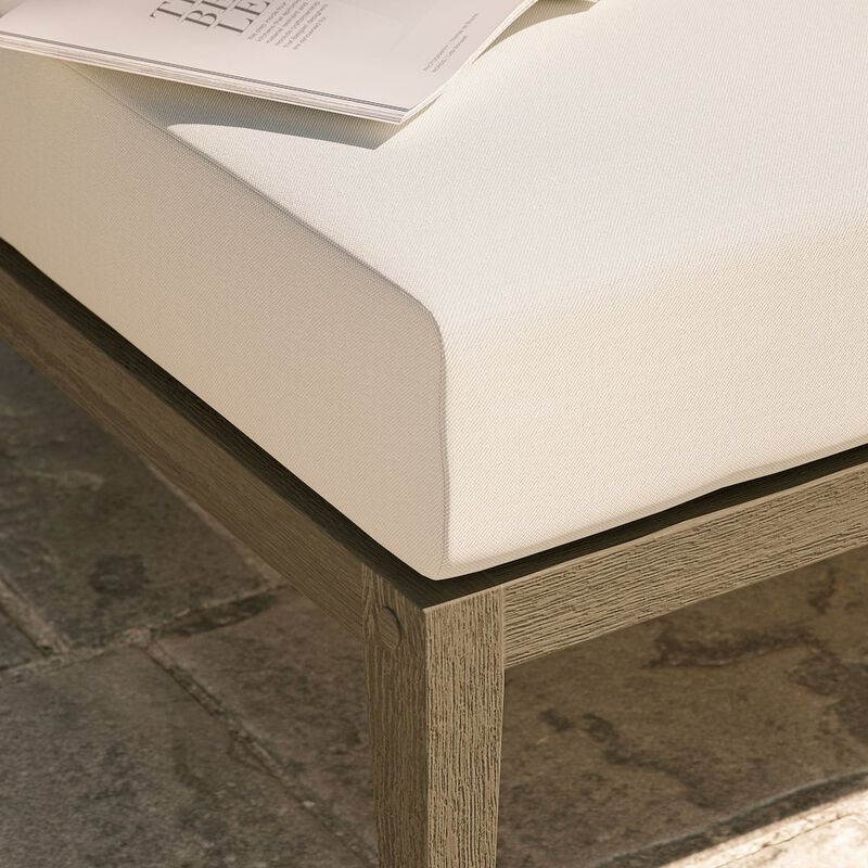 Modway Northlake Outdoor Patio Teak Ottoman