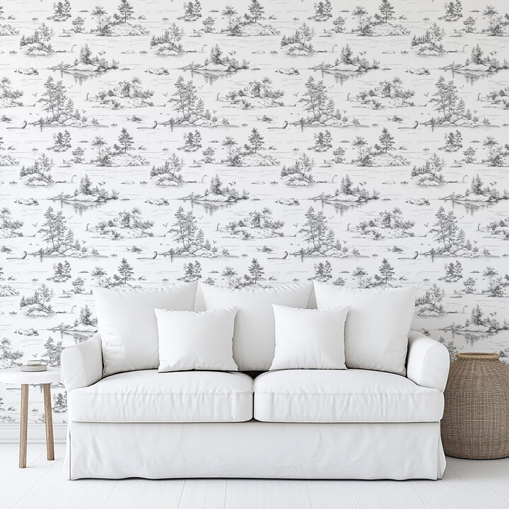 Nessie Novelty Toile Peel and Stick Wallpaper
