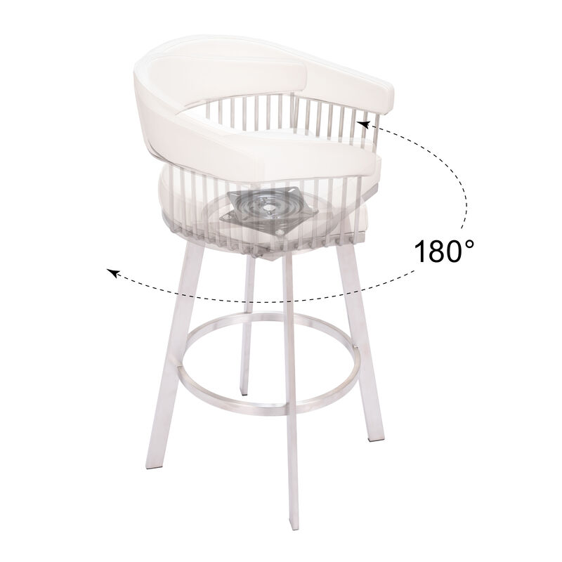 Bantry Swivel Barstool White