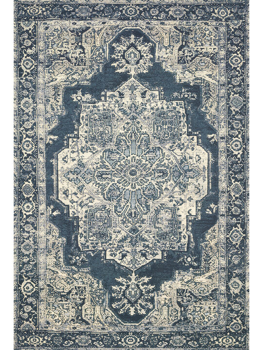 Mika MIK01 Dk Blue/Dk Blue 3'11" x 5'11" Rug