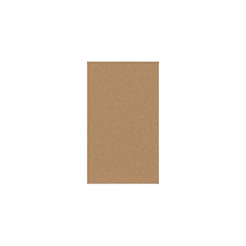 Cany Tall Dresser Chest, 5 Drawers w Black Handles, Vintage Whitewash - Benzara