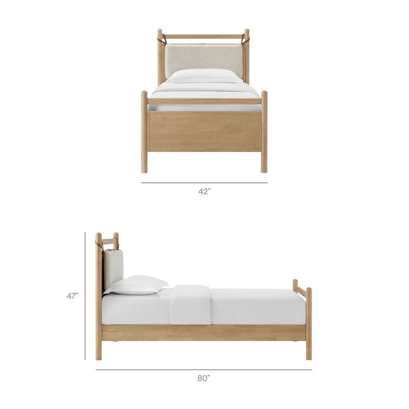 Leni Twin Size Wood Platform Bed Frame image number 2
