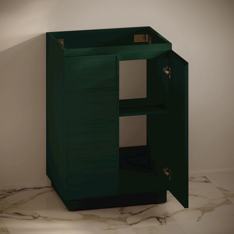 St. Tropez 24" Freestanding Bathroom Vanity Cabinet without Top in Green Oak image number 4