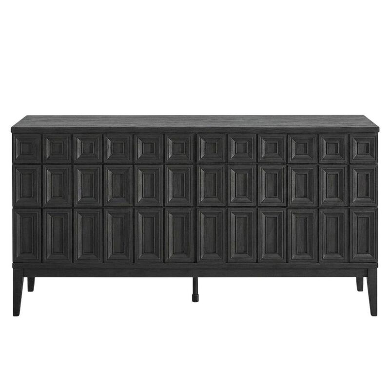 Wooden Sideboard Buffet Cabinet with Storage Credenza for Dining Room, Black image number 0