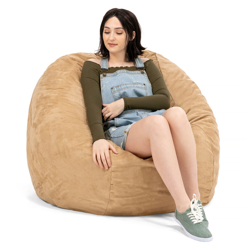 Jaxx Saxx 4 Foot Round Bean Bag w/ Removable Cover
