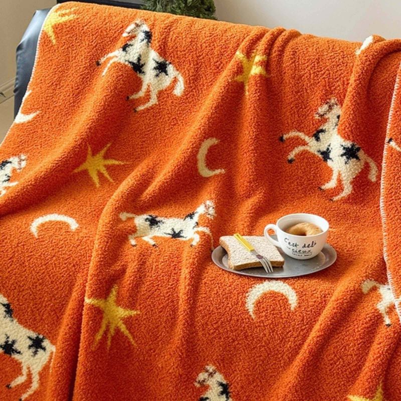 Moonlit Gallop Throw Blanket image number 5