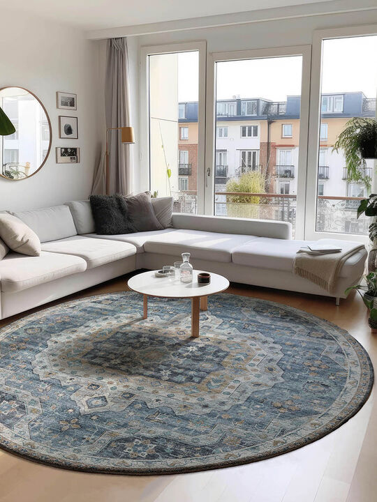 Tuscany TU4 Blue 6' Rug
