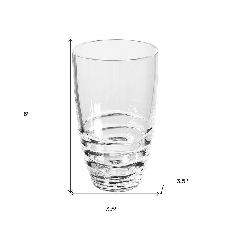 HomeRoots Set of Four Swirl Acrylic Highball Glasses image number 3
