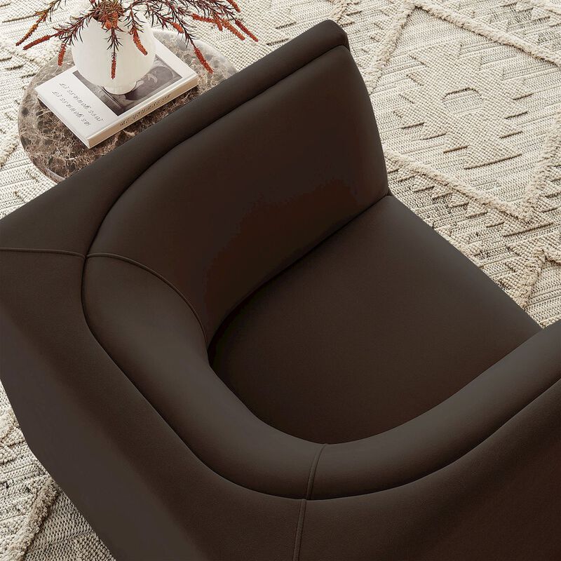 Hilda Curved Back Performance Velvet Armchair image number 9
