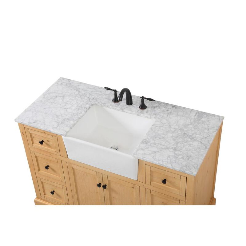 Elegant Kitchen and Bath 48 inch Single bathroom vanity in natural wood