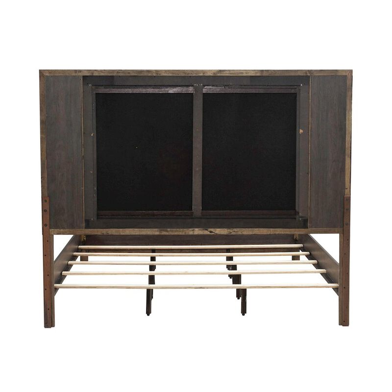 Liberty Furniture Modern Edge King Upholstered Bedframe for Bedroom - Caffe Brown image number 2