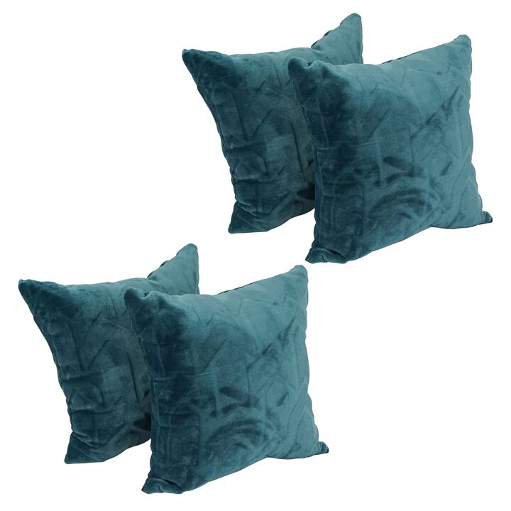 17-inch Jacquard Throw Pillows with Inserts (Set of 4)