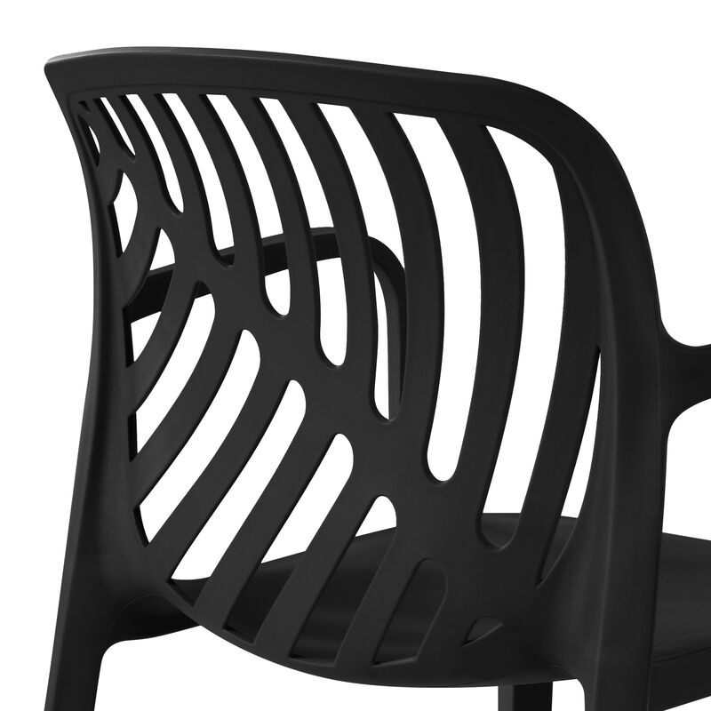 WestinTrends Outdoor Modern Stackable Patio Dining Armchairs (Set of 2)