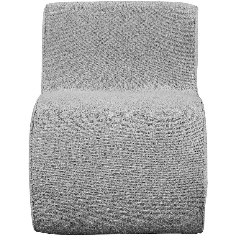 Meridian Furniture Desiree Grey Boucle Fabric Accent Chair