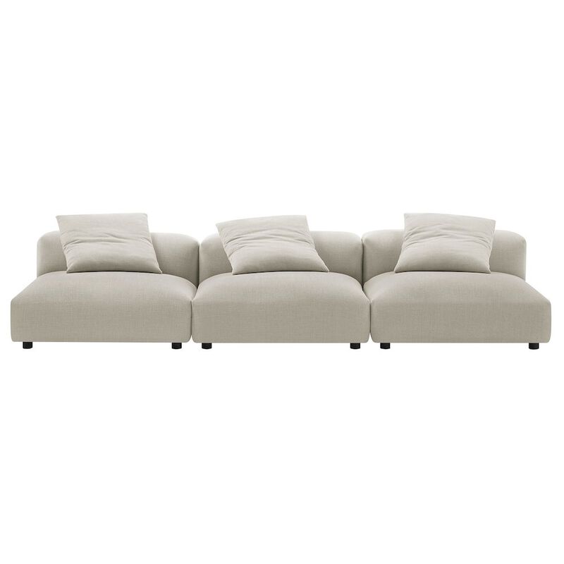 Solace 3-Piece Modular Upholstered Fabric Sofa image number 4