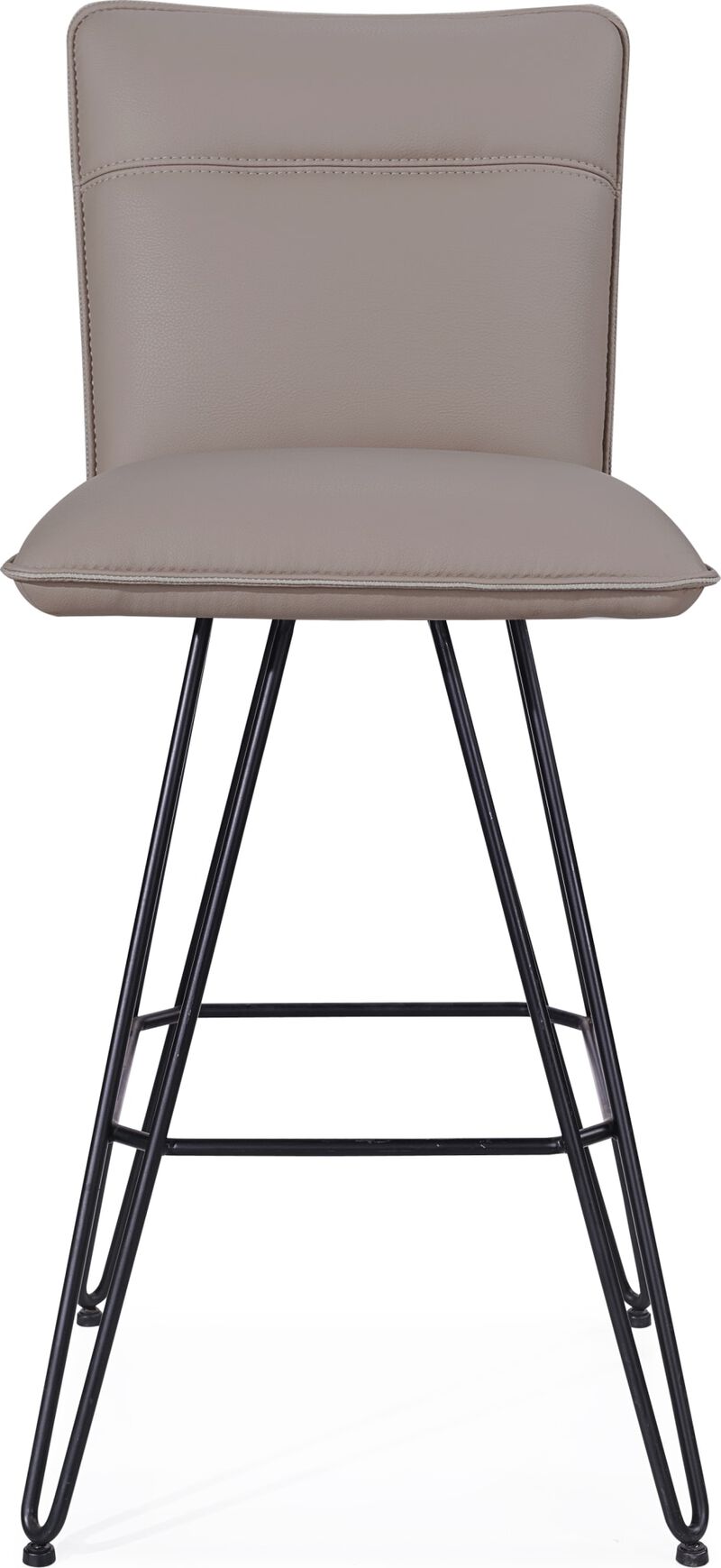 Demi Hairpin Leg Swivel Bar Stool in Taupe - Set of 2