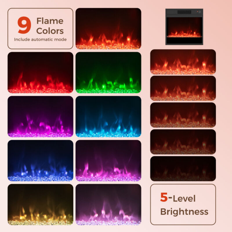 Fireplace TV Console with Remote & LED Mood Lighting &ndash; Media Cabinet for TVs Up to [40 inches]"