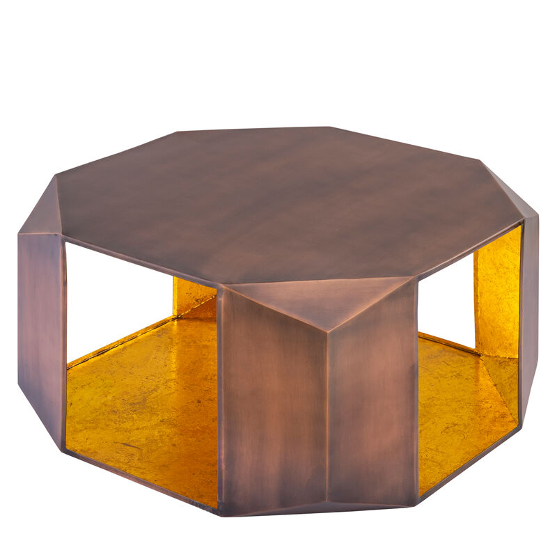 Lorvique Gold Hexagon Coffee Table image number 2