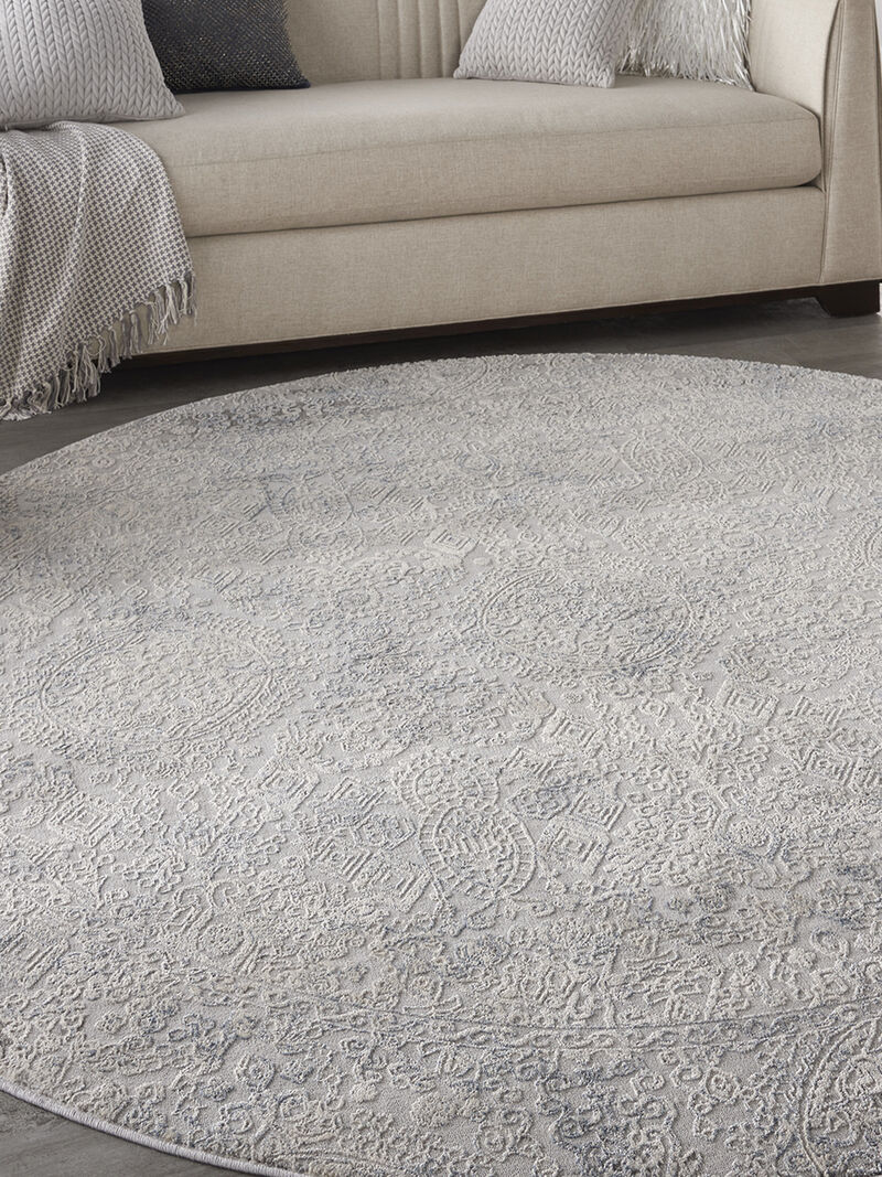 Rustic Textures RUS09 Ivory/Light Blue 5'3" x Round Rug image number 6