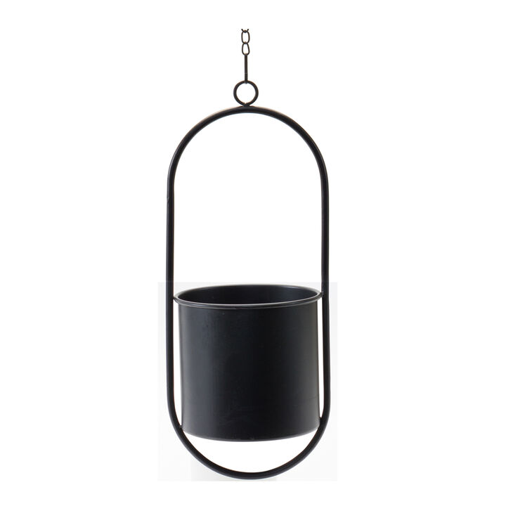 Modern Hanging Planter with Frame for Stylish Indoor and Outdoor Plant Display (Set of 2)