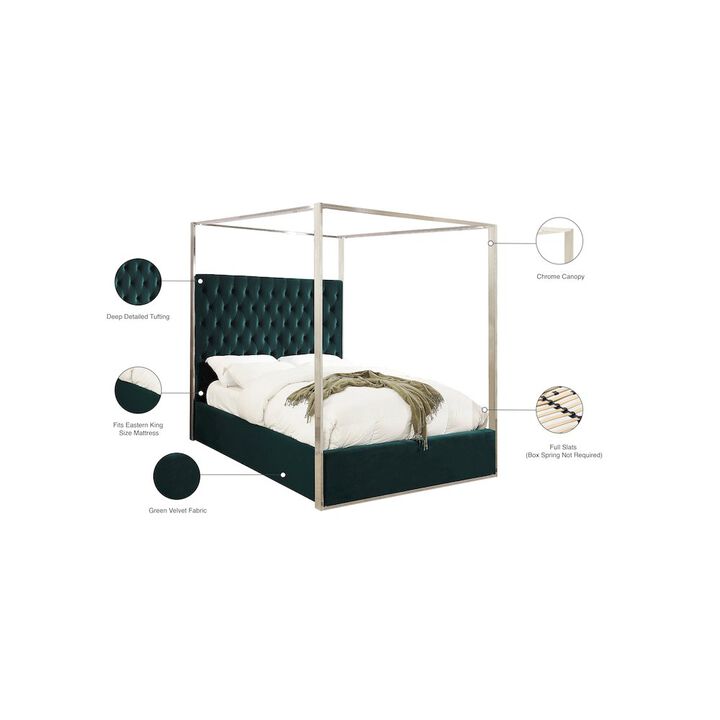 Meridian Furniture Porter Green Velvet King Bed