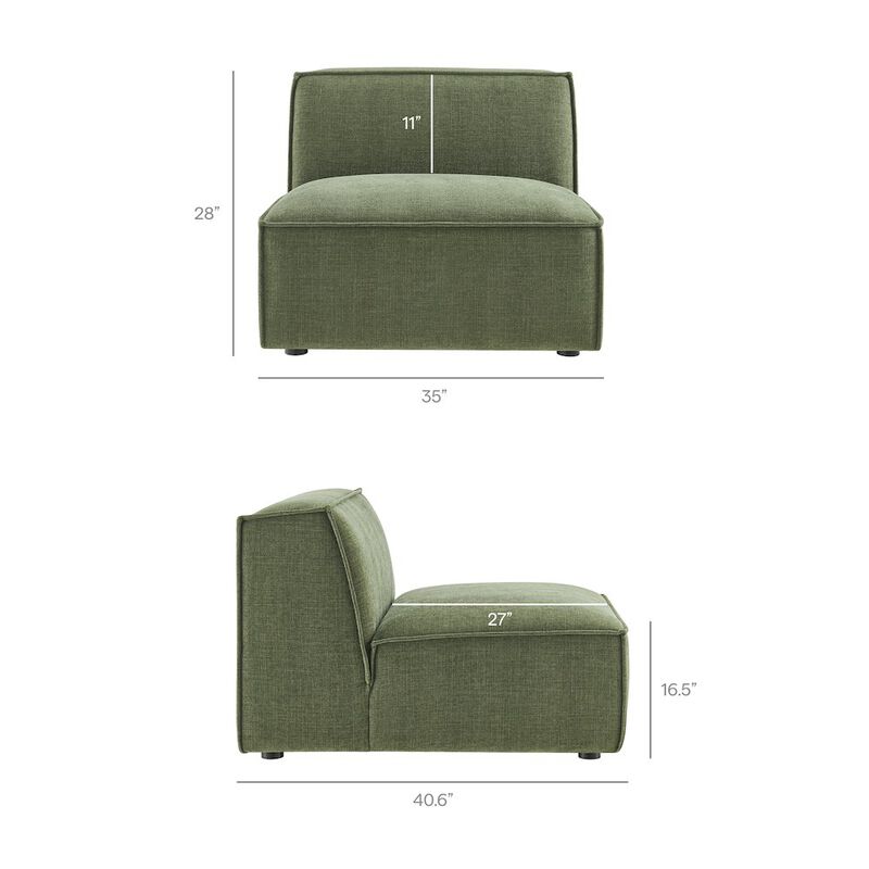 Restore 3-Piece Performance Fabric Upholstered Modular Sofa Set image number 3